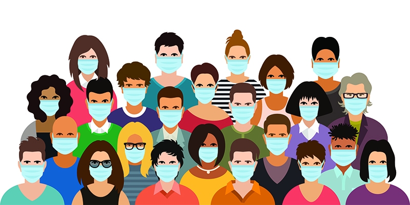 Distribution de masques à la population